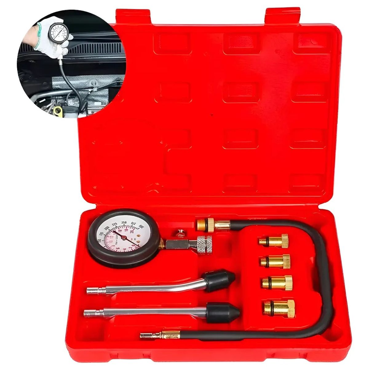 GENERICO - Medidor De Compresión Cilindros Para Moto Auto