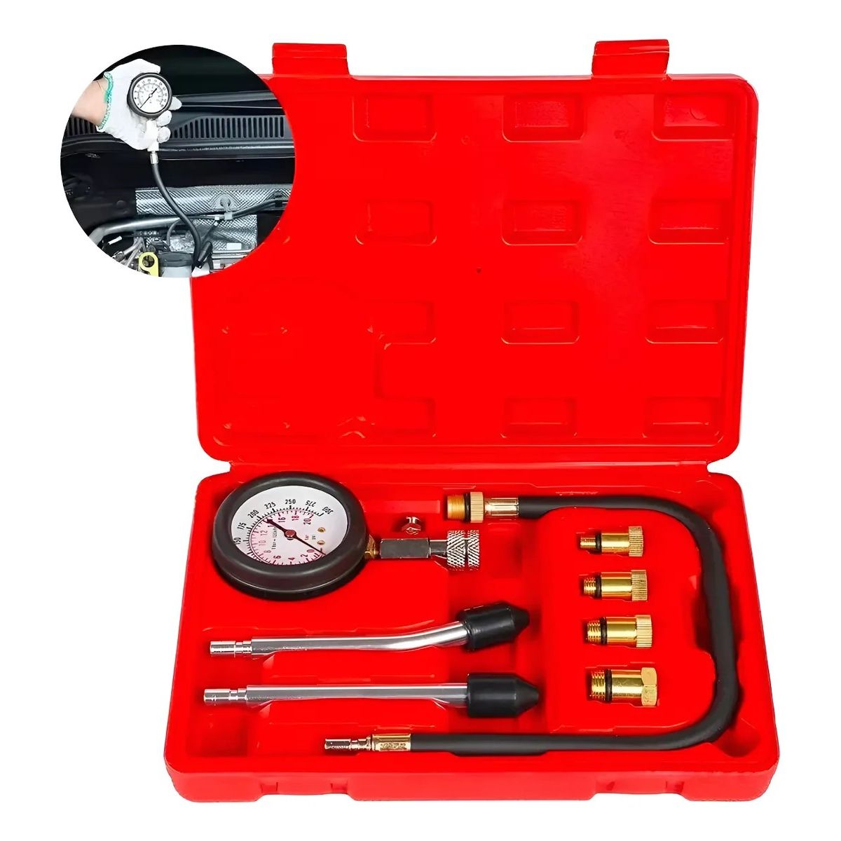 GENERICO - Medidor De Compresión Cilindros Para Moto Auto