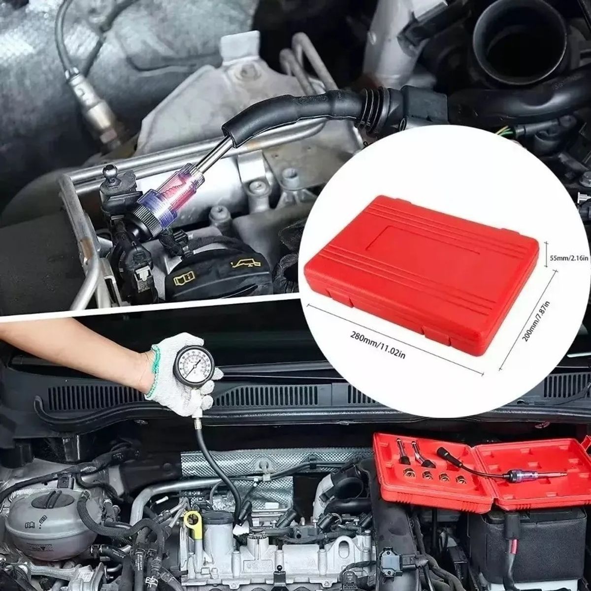 GENERICO - Medidor De Compresión Cilindros Para Moto Auto