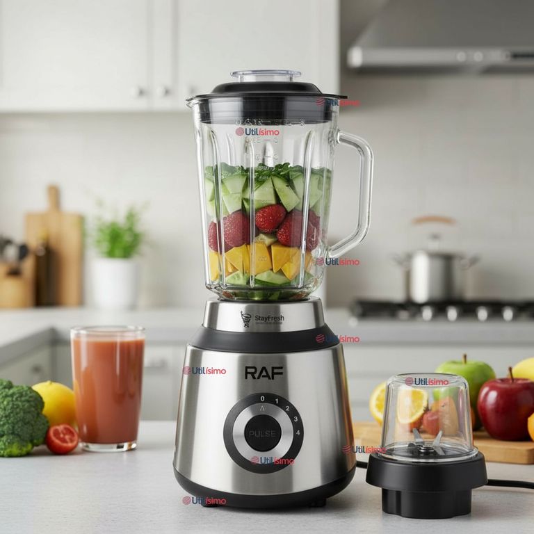 Licuadora Juguera Multifuncional 2 en 1 + Picadora y Jarra de Vidrio