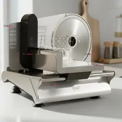 RAF - Rebanadora Cortadora Fiambre Carne Eléctrica Color Plateado