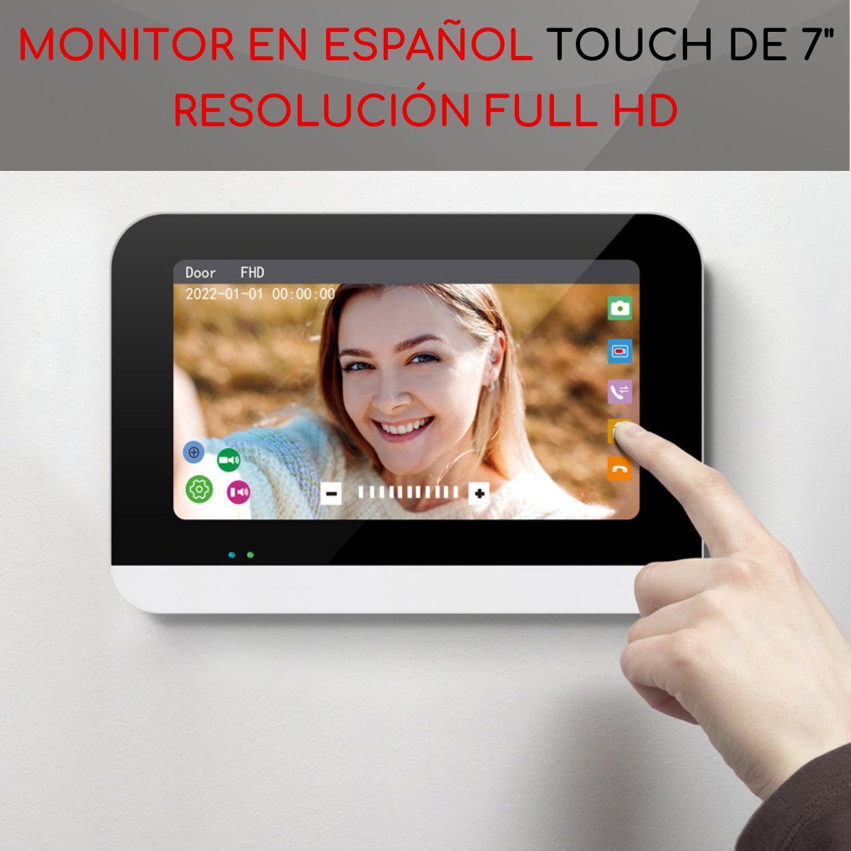 D MOTICA - Video Portero Wifi Inteligente Full Hd con 2 Monitores Touch 7 Pulgadas