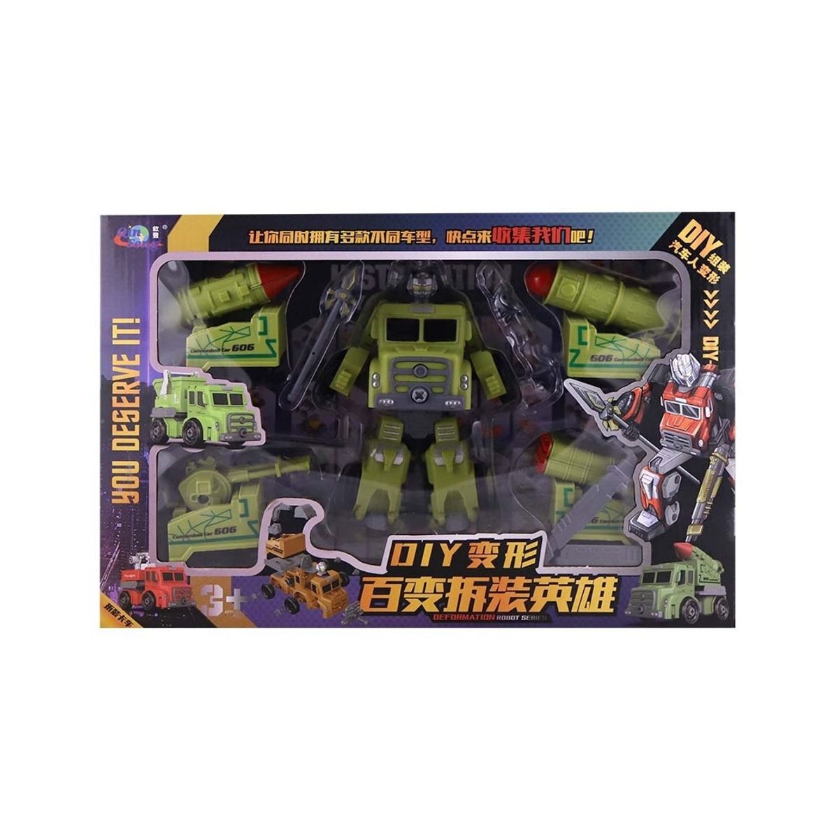 GENERICO - Juguete Auto Transformer Verde 4 En 1