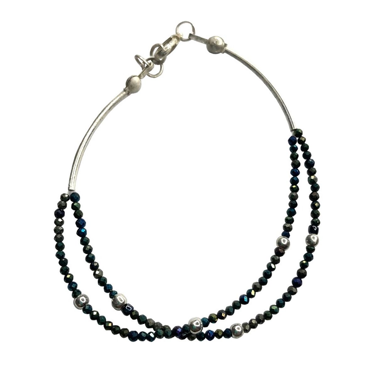 TAETHAI - Pulsera de plata 925 con piedra Diamantina