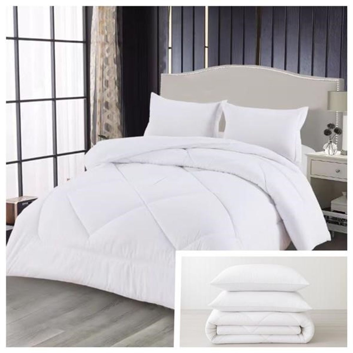 GENERICO - Edredon Nordico - Cobertor con funda de almohada 1,5 Plazas