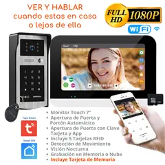 D MOTICA - Video Portero Wifi Inteligente Full Hd Con Control De Acceso