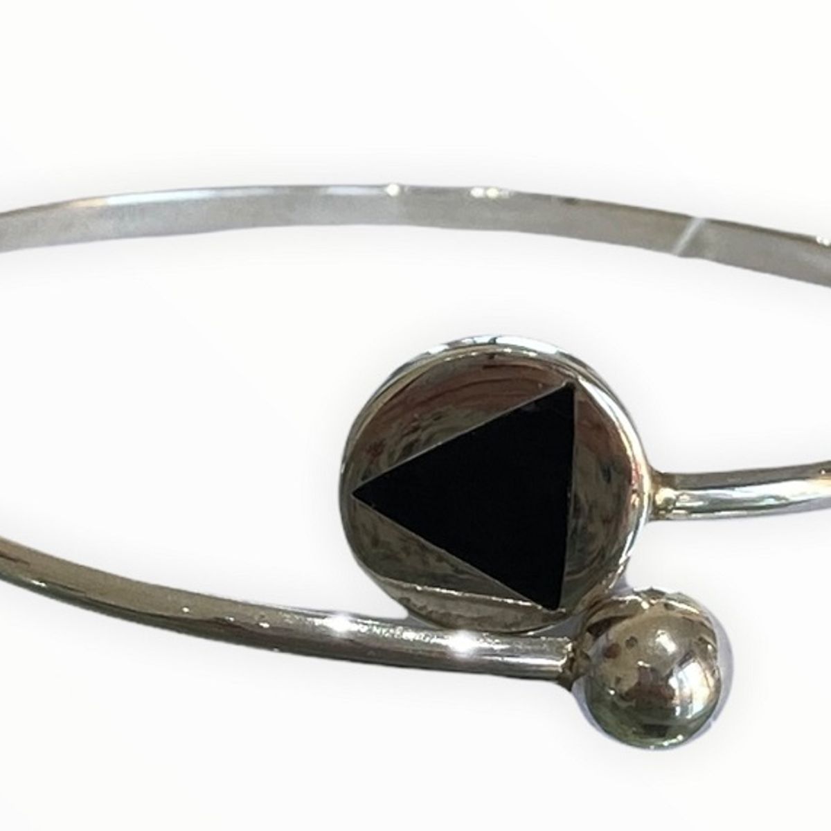 TAETHAI - Pulsera de plata 925 tipo brazalete con Ónix