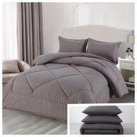 Edredon Nordico - Cobertor con funda de almohada 2 Plazas Gris