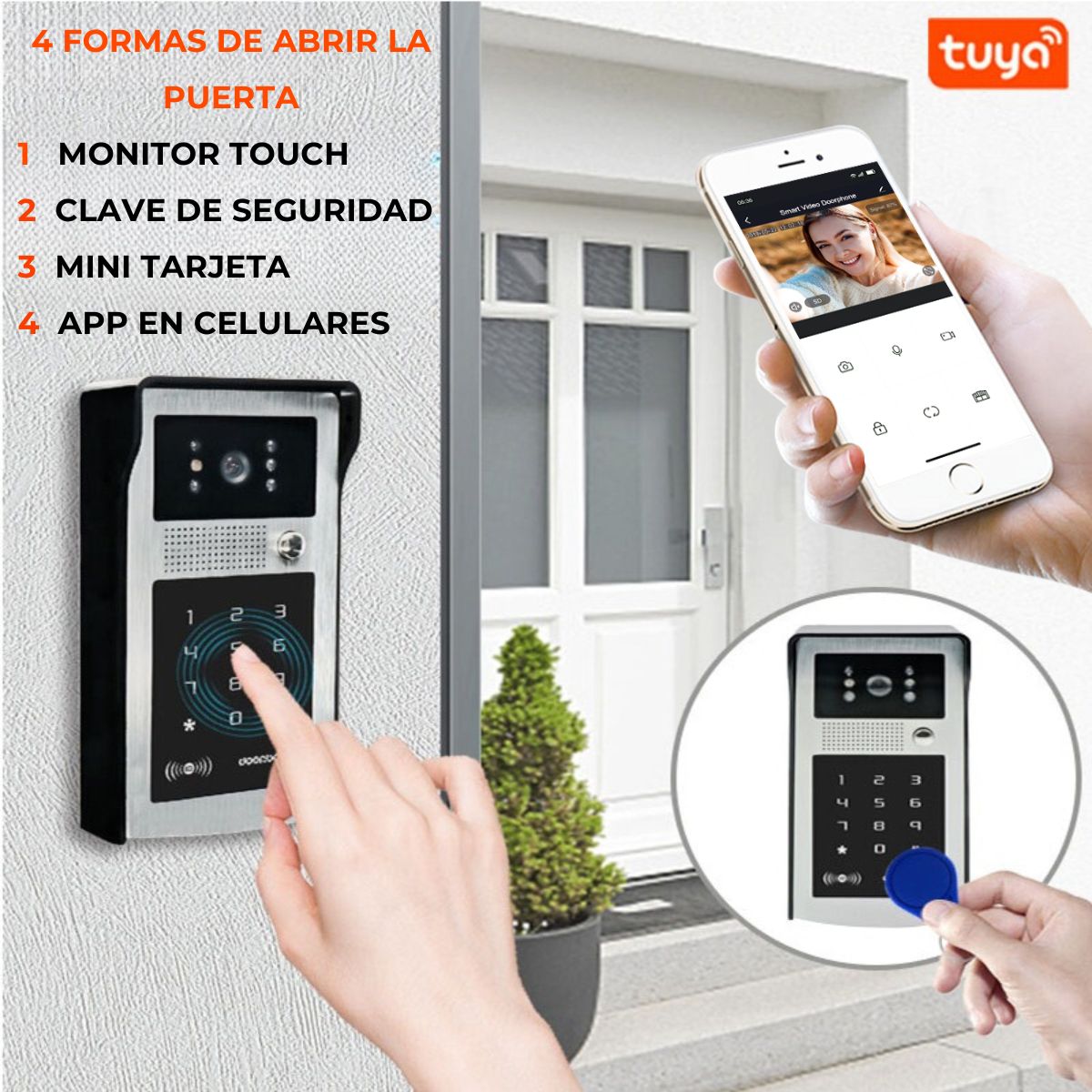 D MOTICA - Video Portero Wifi Inteligente Control Acceso - 2 Monitores