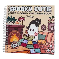 GENERICO - Spooky Cute Libro para Colorear Coco Wyo Halloween Kawaii Antiestrés Adultos y Jóvenes