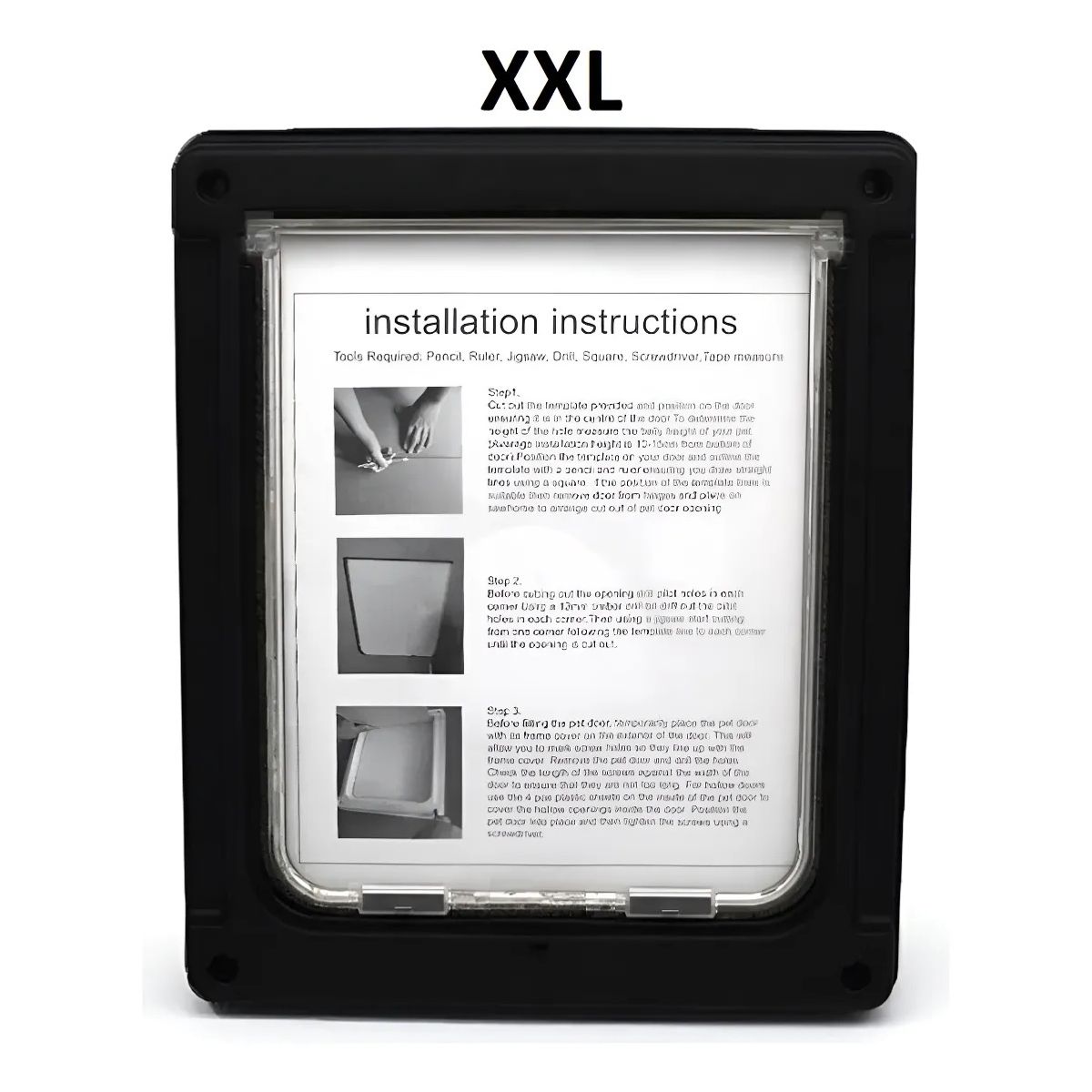 GENERICO - Puerta Exterior Grande XXL Para Perro Gato Mascota