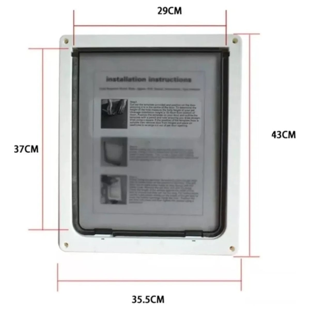 GENERICO - Puerta Exterior Grande XXL Para Perro Gato Mascota