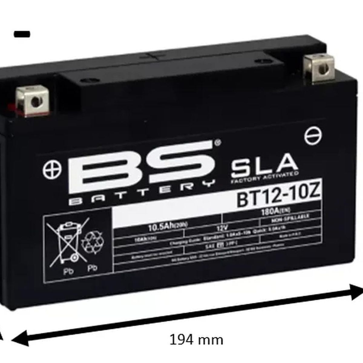 GENERICO - Batería de GEL Para Moto Bt12-10z C/ Yt12-10z