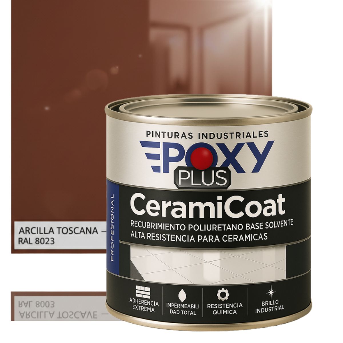 EPOXY - PINTURA PISOS CERÁMICOS - 1-4 GALÓN ARCILLA TOSCANA