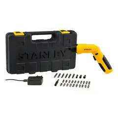 GENERICO - Atornillador Inalámbrico Stanley 4V con 30 Accesorios