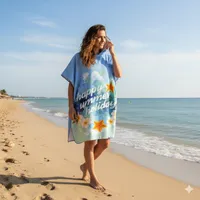 Toalla Capucha De Playa Adulto Con Broches Tipo Surf Poncho mujer
