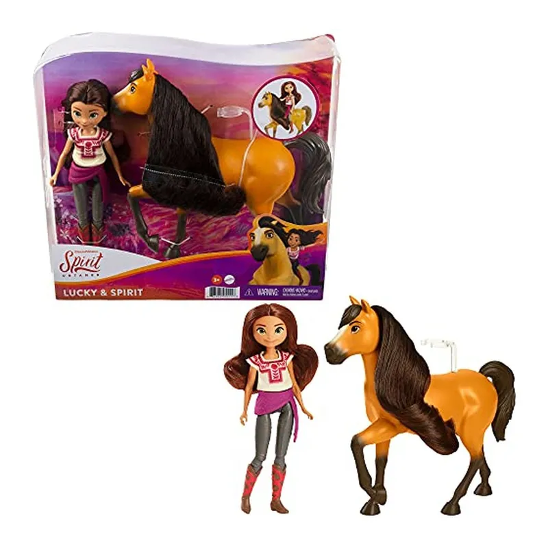 MATTEL - Muñeca y caballo Lucky de Spirit 7 y 8 multicolor