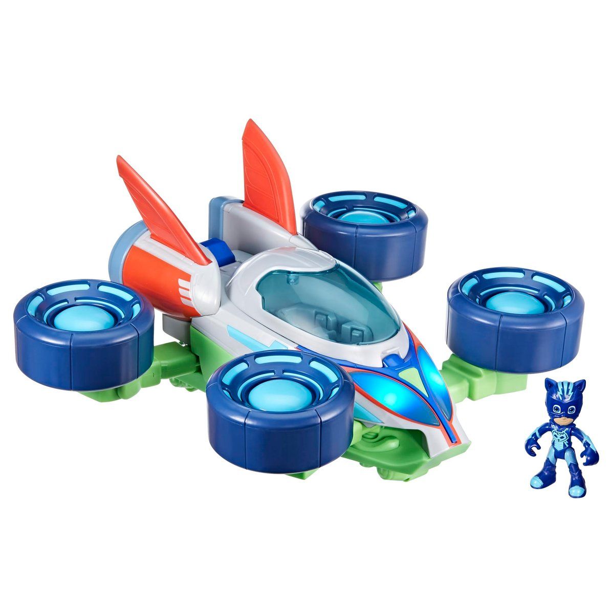 PJ MASKS - Vehículo convertible PJ Masks 3 en 1 con luces y sonidos