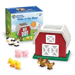 LEARNING RESOURCES - Juguete de granja Hide-N-Go Moo 9 piezas multicolor