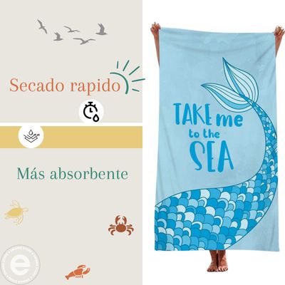 Imagen 2 del producto Toallon sabana De Microfibra Secado Rapido Playa Viaje 90x180 Cm Hombre