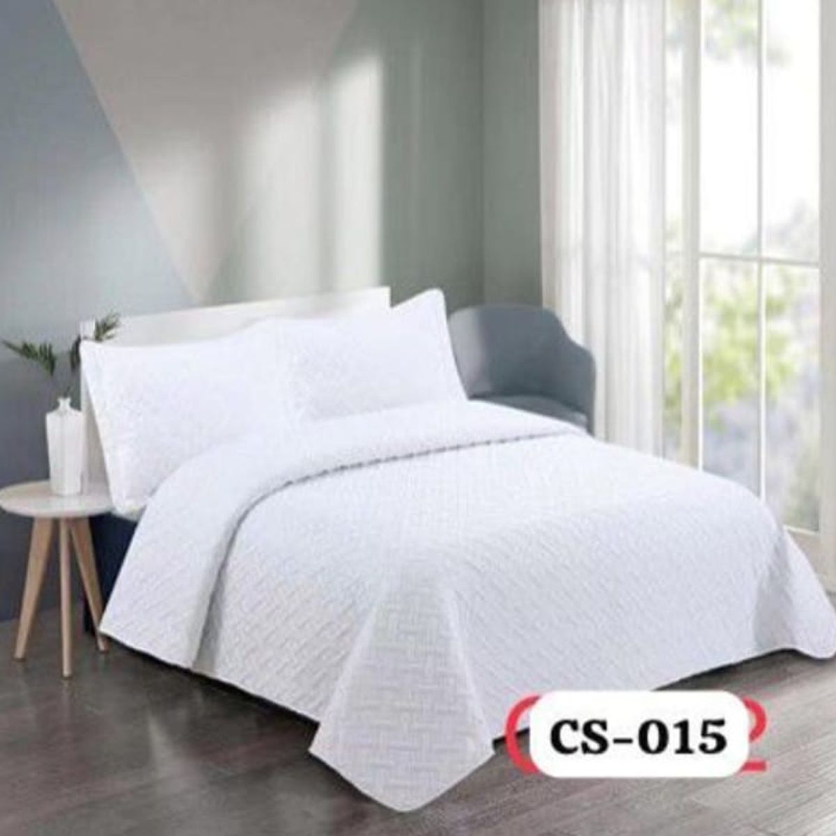 GENERICO - Cubrecama Quilt Unicolor Plaza y Media