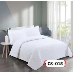 GENERICO - Cubrecama Quilt Unicolor Plaza y Media