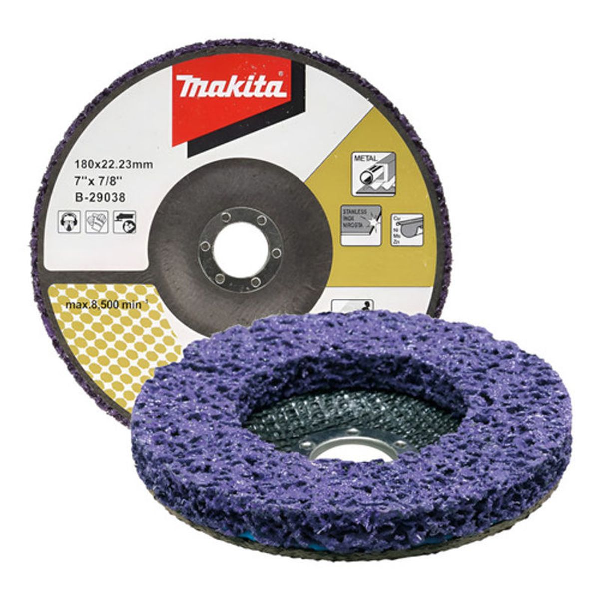 GENERICO - Disco Limpiador Fibra Morado 7 Makita B-29038 Violeta