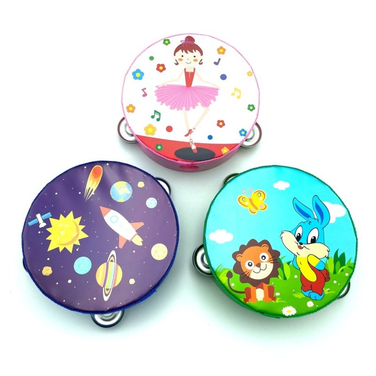 GENERICO - PANDERO INFANTIL JUGUETE MADERA