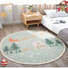 BOHEMIK - Alfombra de Navidad Redonda Trineo Pascuero