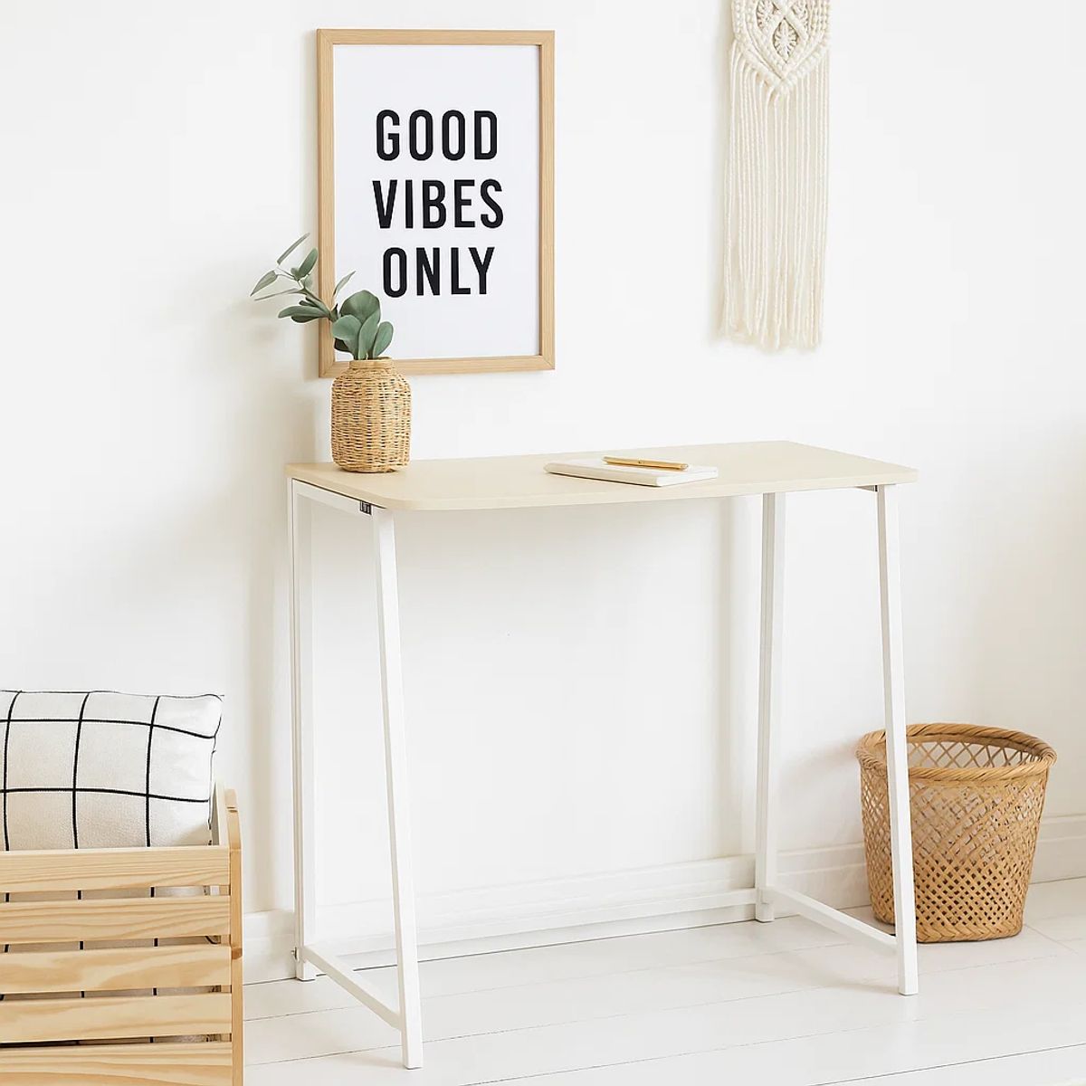 KLIK - Escritorio Flex Compacto Mdf - Natural Blanca