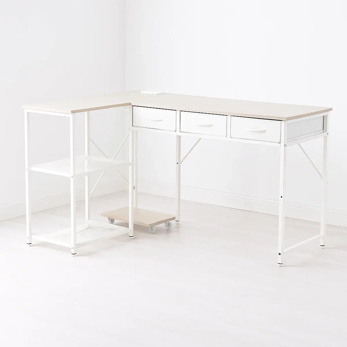 KLIK - Escritorio Prisma en L - Blanco