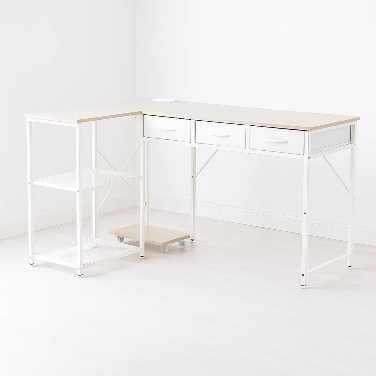 KLIK - Escritorio Prisma en L - Blanco