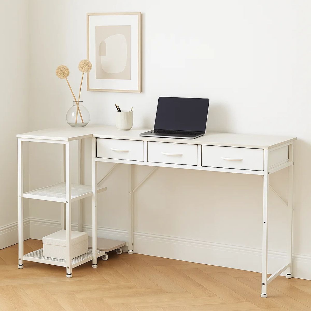 KLIK - Escritorio Prisma en L - Blanco