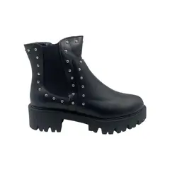 HERIEL - Botín Negro Tachas Mujer