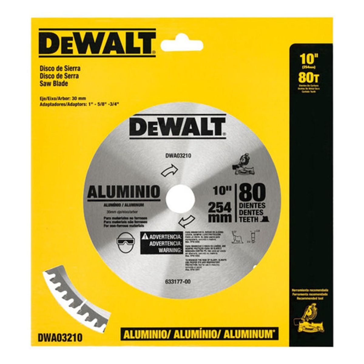 GENERICO - Disco De Sierra Circular 10 80T DeWalt DWA03210