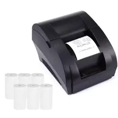 NO LOGO - Impresora Boletas Sii Usb Rollo 58mm T Tickets + 6 Rollos