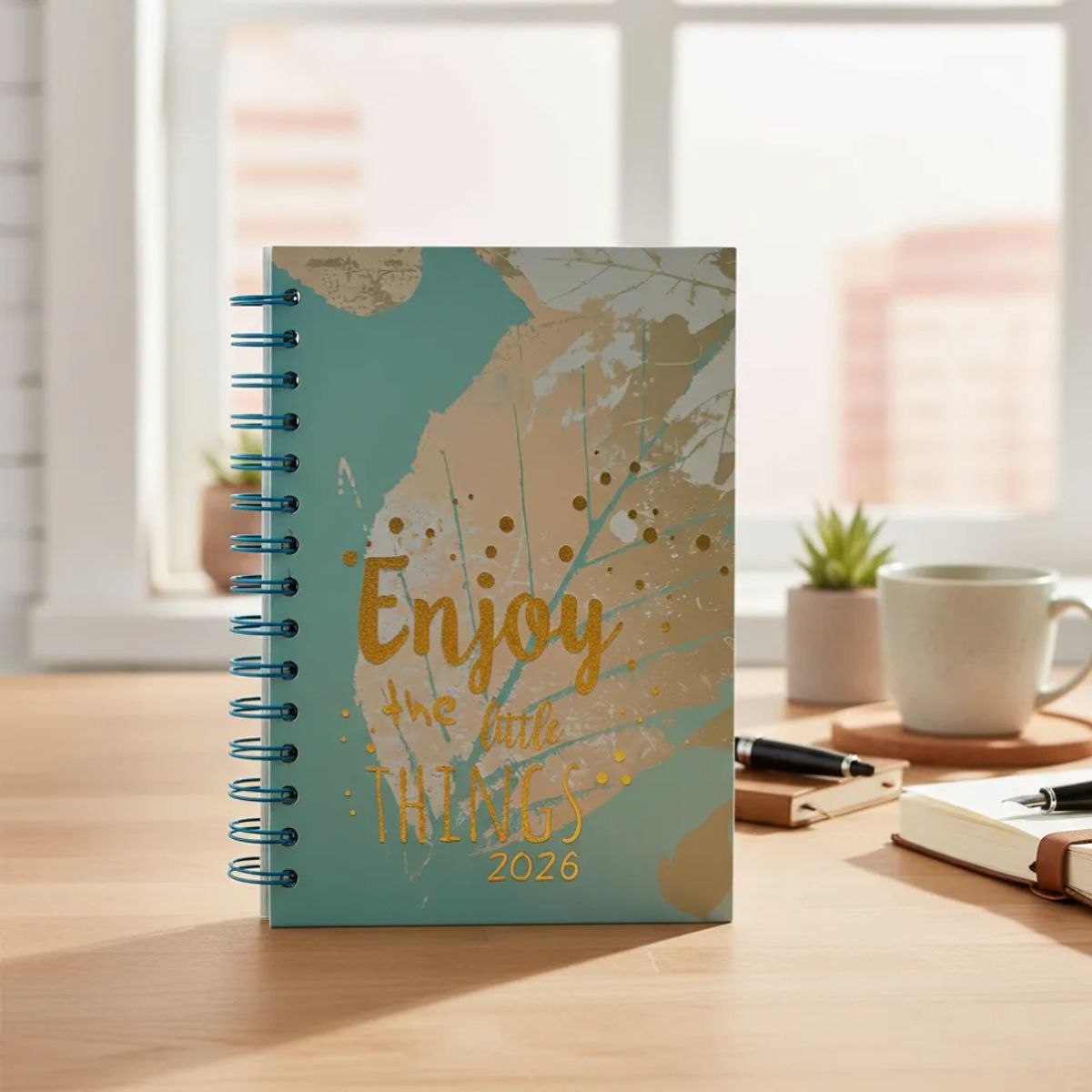 GENERICO - Agenda 2026 Anillada Motivacional Disfruta las pequeñas cosas - Enjoy the little things