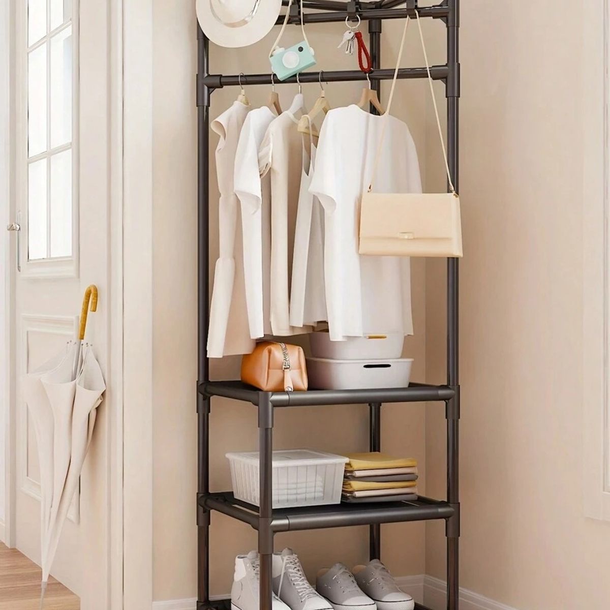 YOMYM - Estante Organizador De Esquina De Laminado Percha Multiusos 1,8 m