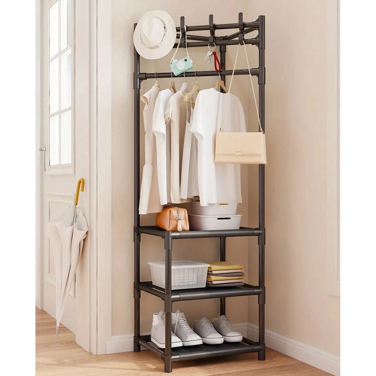 YOMYM - Estante Organizador De Esquina De Laminado Percha Multiusos 1,8 m