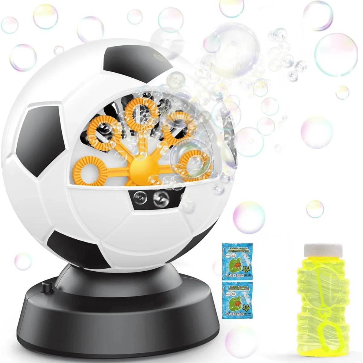 GENERICO - Máquina de Burbujas Juguete Lanza Burbujas Burbujero a Pilas Con Liquido de Burbuja