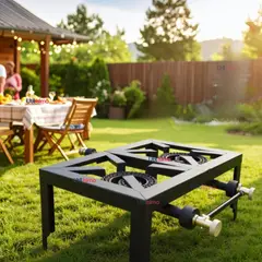 LINE - Fogón Cocina A Gas Licuado 2 Platos Camping Hogar