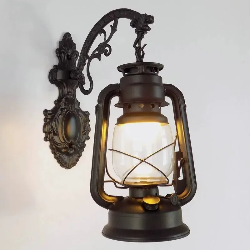 TATEE - lámpara de pared luces de techo negro Retro