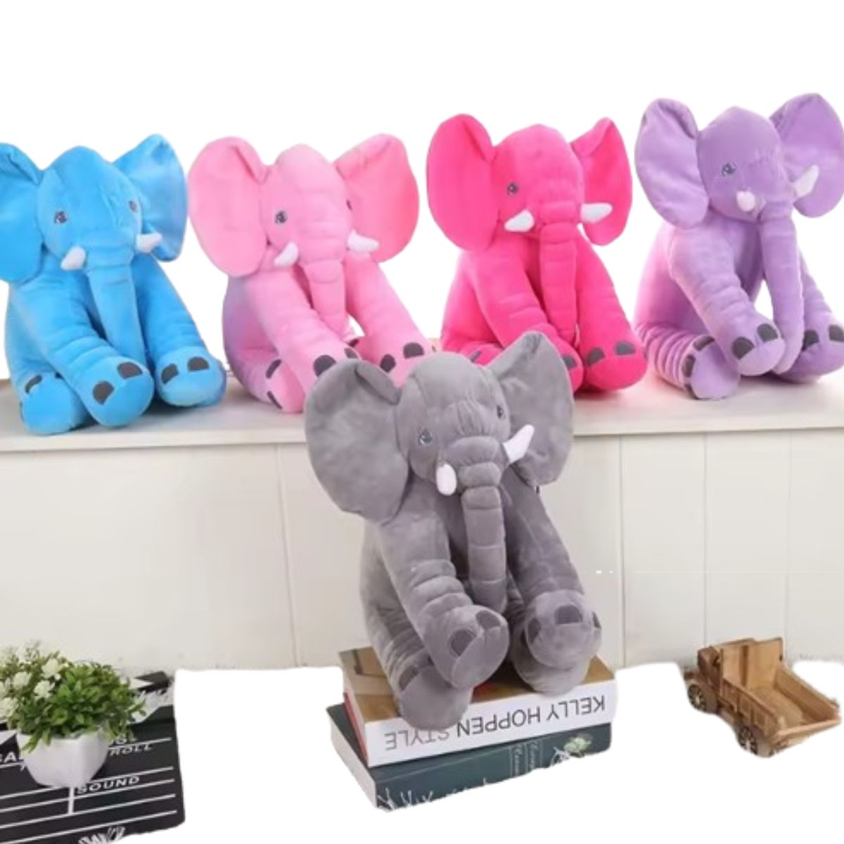 GENERICO - Elefante de Peluche Calmante Realista