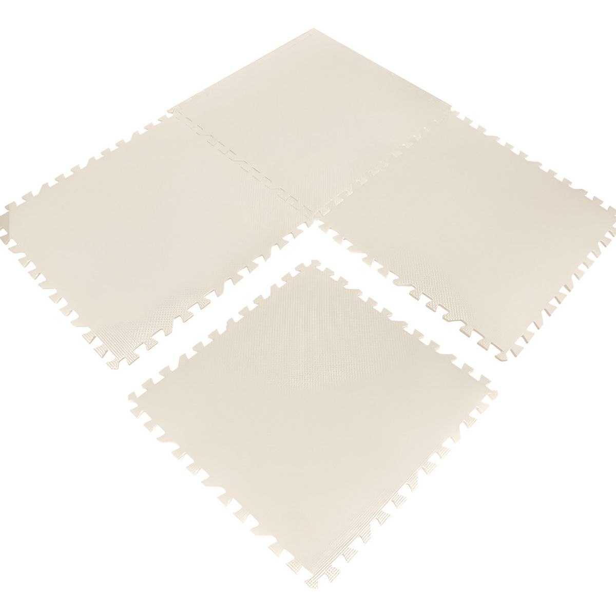 SUPERCENTER - Pack 4 Unidad Piso Puzzle Alfombra Goma Eva 60x60 Deportivo Blanco