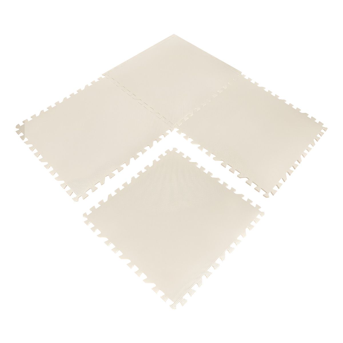 SUPERCENTER - Pack 4 Unidad Piso Puzzle Alfombra Goma Eva 60x60 Deportivo Blanco
