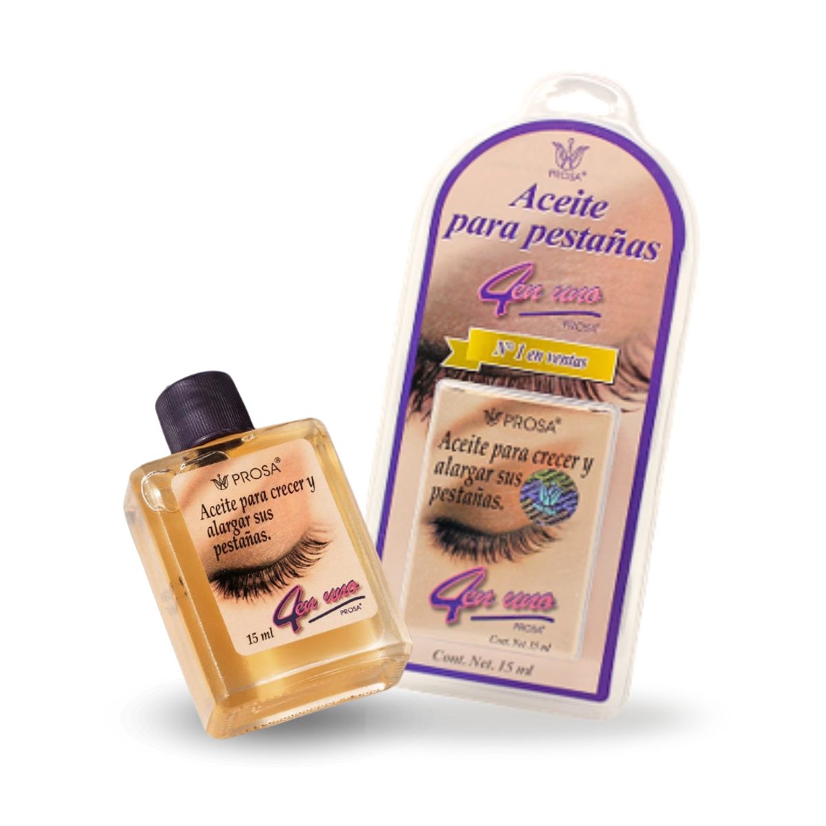 PROSA NATURAL - Aceite Fortalecedor Para Pestañas Alarga & Desmaquilla Prosa