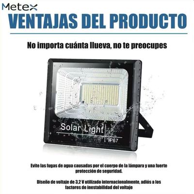 Imagen 2 del producto Foco Solar 300w Panel Solar Ip67 Kit Control