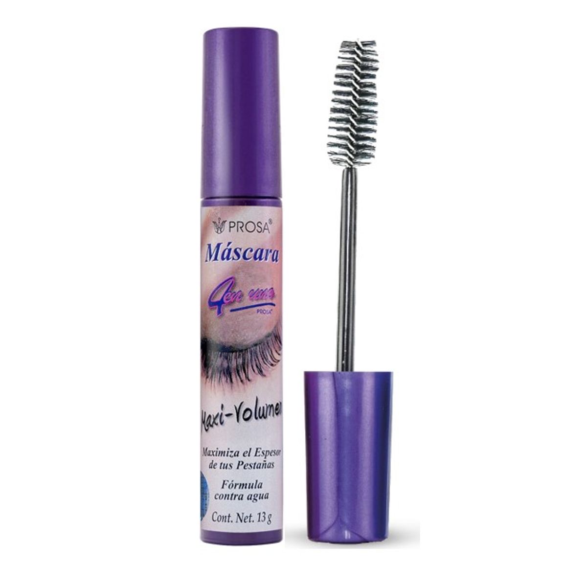 PROSA NATURAL - Rimel Mascara Para Pestañas Maxi Volumen Waterproof Prosa