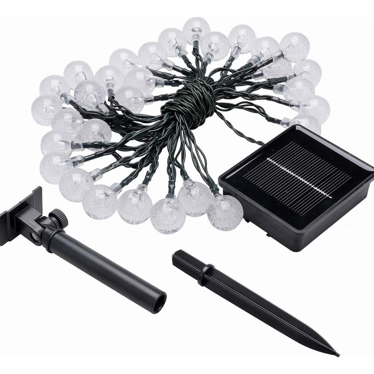 ANYHOGAR - Guirnalda De Luces 50 Led Hada Esfera Solar Luz Cálida 10m