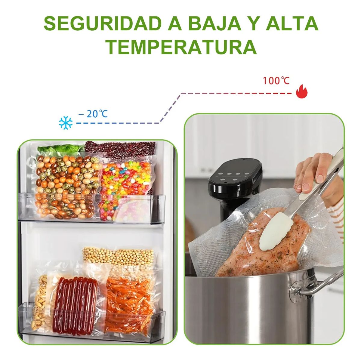 SUPERCENTER - 100 Bolsas Al Vacío Espesado Gofrada Para Selladora 28x35 Cm